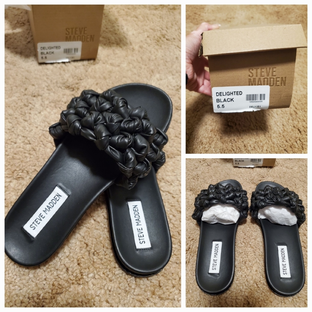 STEVE MADDEN "Delighted" Slides/5.5/NEW